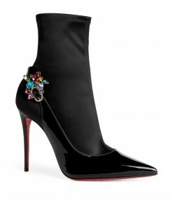 Christian Louboutin Jessie Booty Joli Patent Leather Boots 100 BK01 Courts -Christian Louboutin Online Shop christian louboutin jessie booty joli patent leather boots 100 17762732 37267425 1000