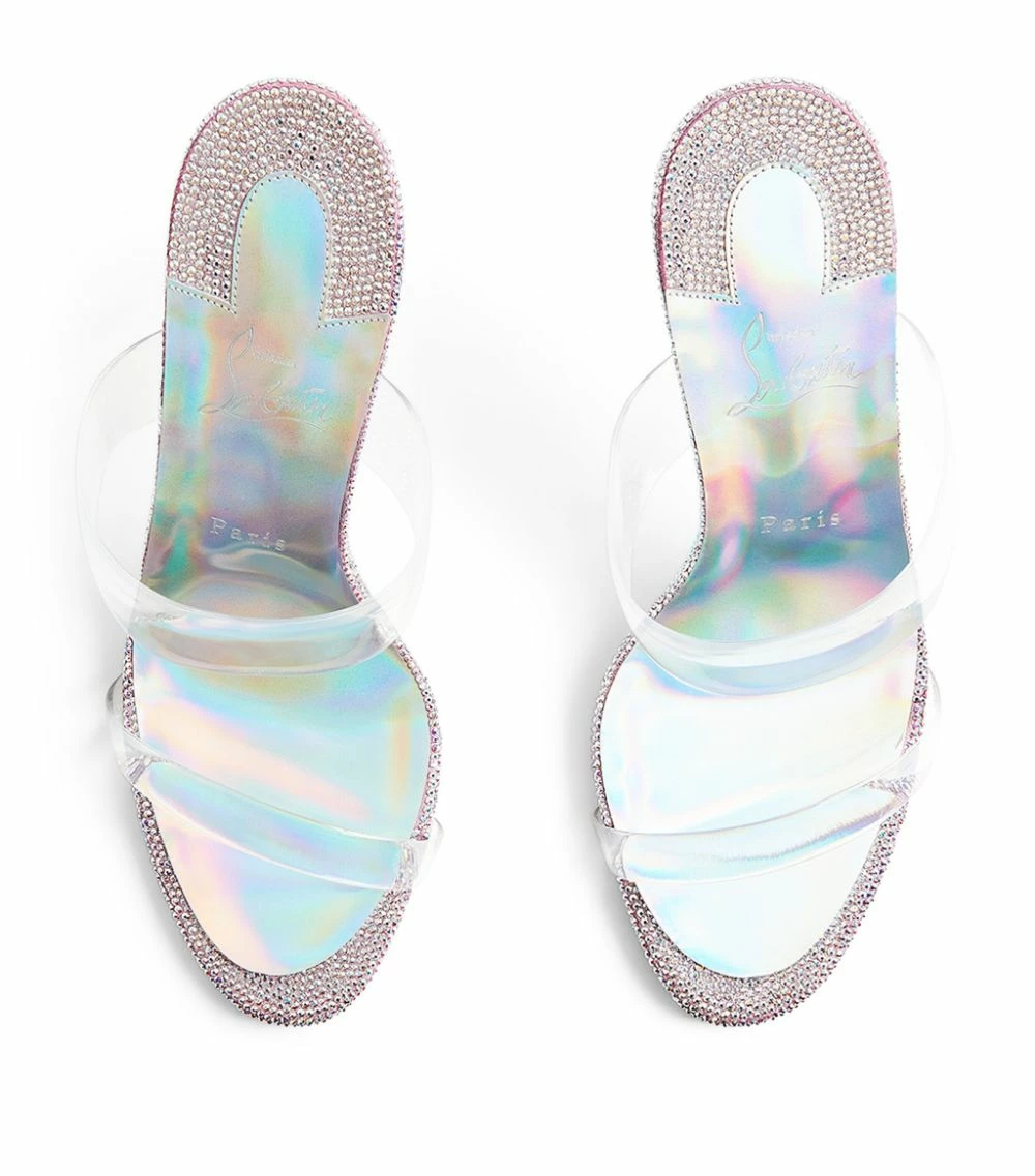 Christian Louboutin Just Nothing Embellished Mules 85 Q885 Heel Sandals 2 Christian Louboutin Just Nothing Embellished Mules 85 Q885 Heel Sandals - Image 2