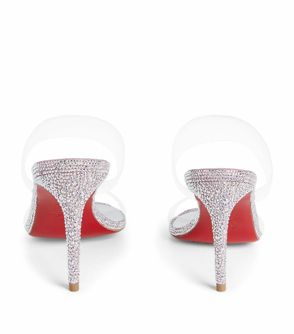 Christian Louboutin Just Nothing Embellished Mules 85 Q885 Heel Sandals 3 Christian Louboutin Just Nothing Embellished Mules 85 Q885 Heel Sandals - Image 3