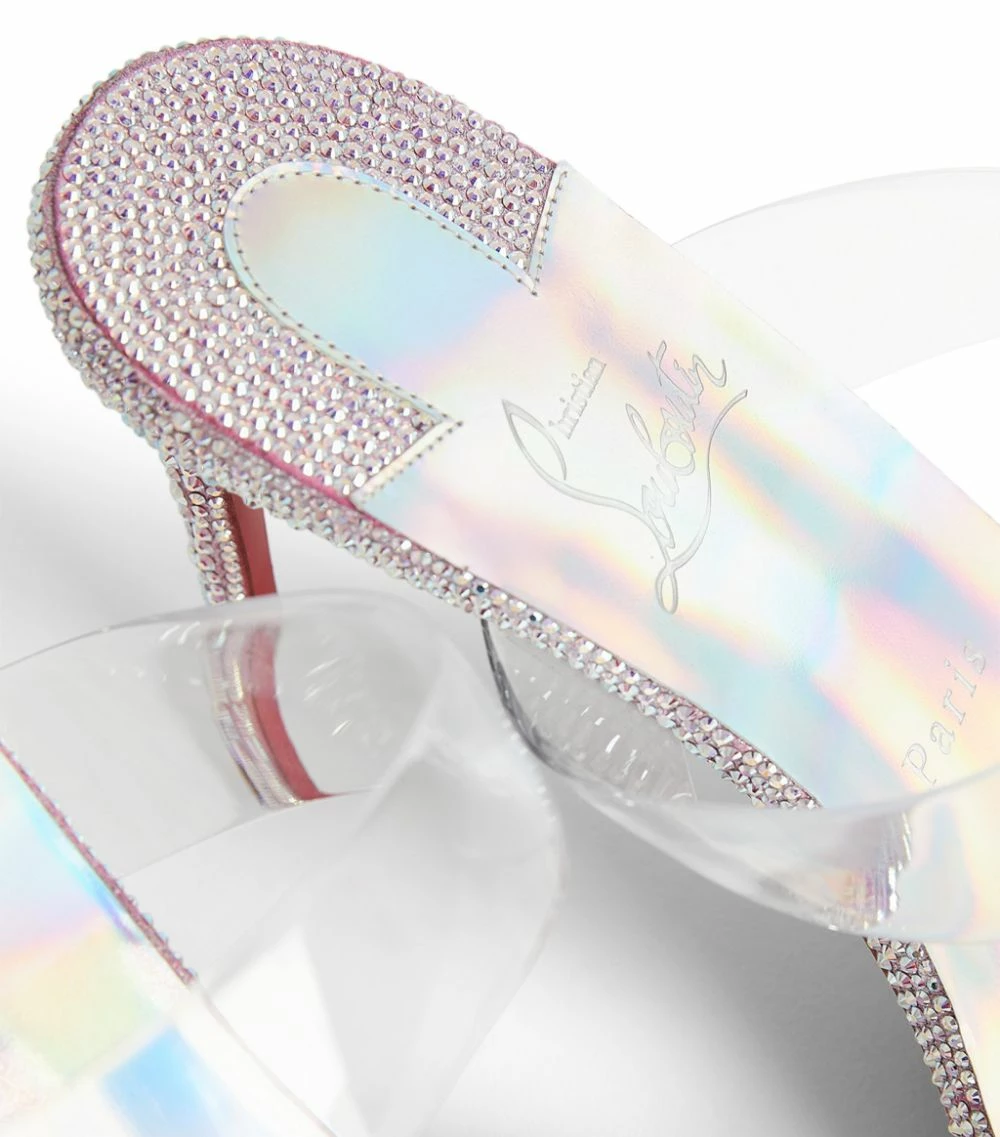 Christian Louboutin Just Nothing Embellished Mules 85 Q885 Heel Sandals 7 Christian Louboutin Just Nothing Embellished Mules 85 Q885 Heel Sandals - Image 7
