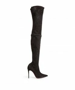 Christian Louboutin Online Shop 32 Christian Louboutin Kate Botta Alta Suede Over-The-Knee Boots 100 BK01 Over the Knee Boots