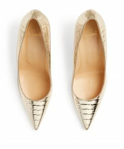 Christian Louboutin Kate Croc-Embossed Metallic Pumps 85 PL07 Courts -Christian Louboutin Online Shop christian louboutin kate croc embossed metallic pumps 85 17471625 36703778 1000