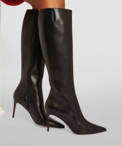 Christian Louboutin Kate Leather Boots 85 BK01 Knee High Boots -Christian Louboutin Online Shop christian louboutin kate leather boots 85 17378513 35874831 1000
