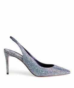 Christian Louboutin Kate Sling Strass Pumps 85 J743 Slingback Heels
