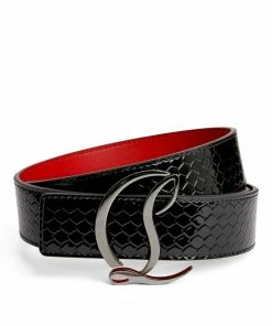 Christian Louboutin Leather Logo Belt B078 Belts