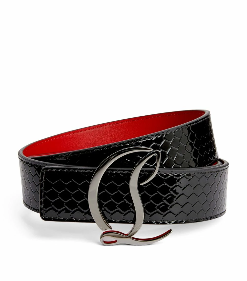 Christian Louboutin Leather Logo Belt B078 Belts 1 Christian Louboutin Leather Logo Belt B078 Belts