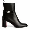 Christian Louboutin Lock Botta Leather Ankle Boots 70 BK5T