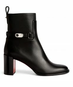 Christian Louboutin Lock Botta Leather Ankle Boots 70 BK5T