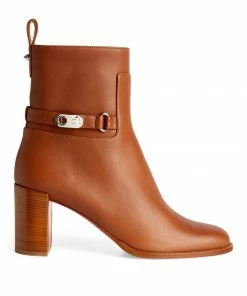 Christian Louboutin Lock Botta Leather Ankle Boots 70 F214