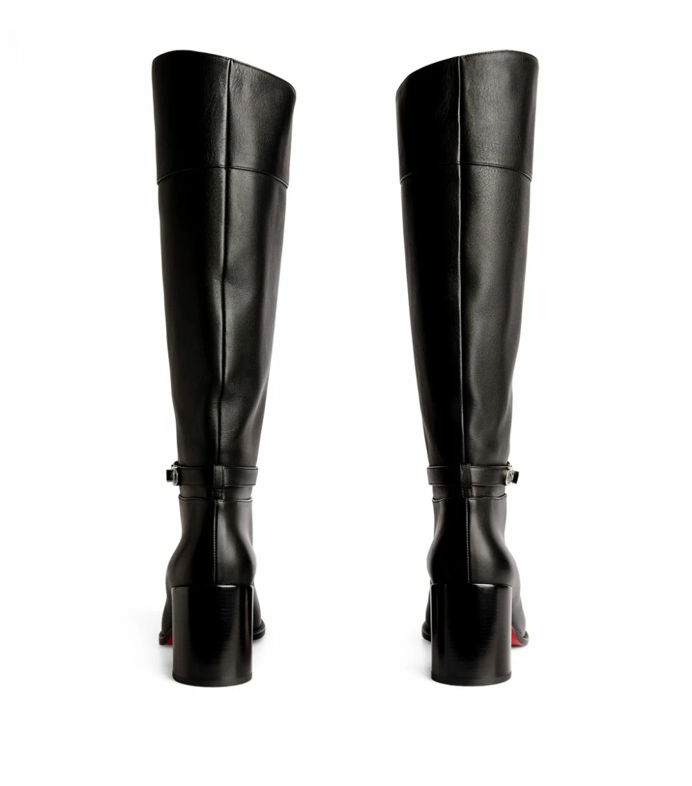 Christian Louboutin Lock Botta Leather Knee-High Boots 70 BK5T Knee High Boots 3 Christian Louboutin Lock Botta Leather Knee-High Boots 70 BK5T Knee High Boots - Image 3