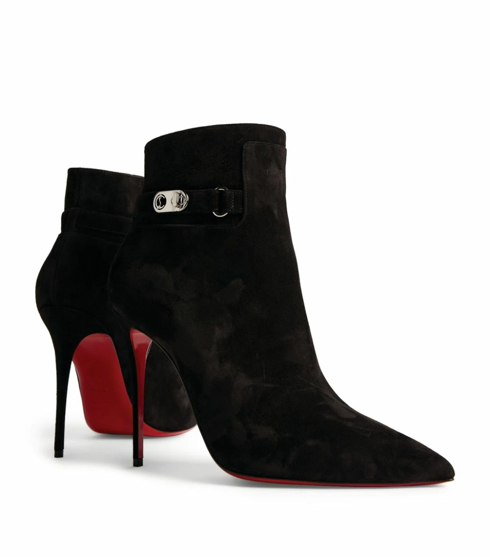 Christian Louboutin Lock So Kate Suede Ankle Boots 100 BK01 6 Christian Louboutin Lock So Kate Suede Ankle Boots 100 BK01 - Image 6
