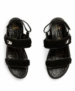 Christian Louboutin Lock Wool Sandals BK01 Flat Sandals 9 Christian Louboutin Lock Wool Sandals BK01 Flat Sandals -Christian Louboutin Online Shop christian louboutin lock wool sandals 17761930 37341589 1000