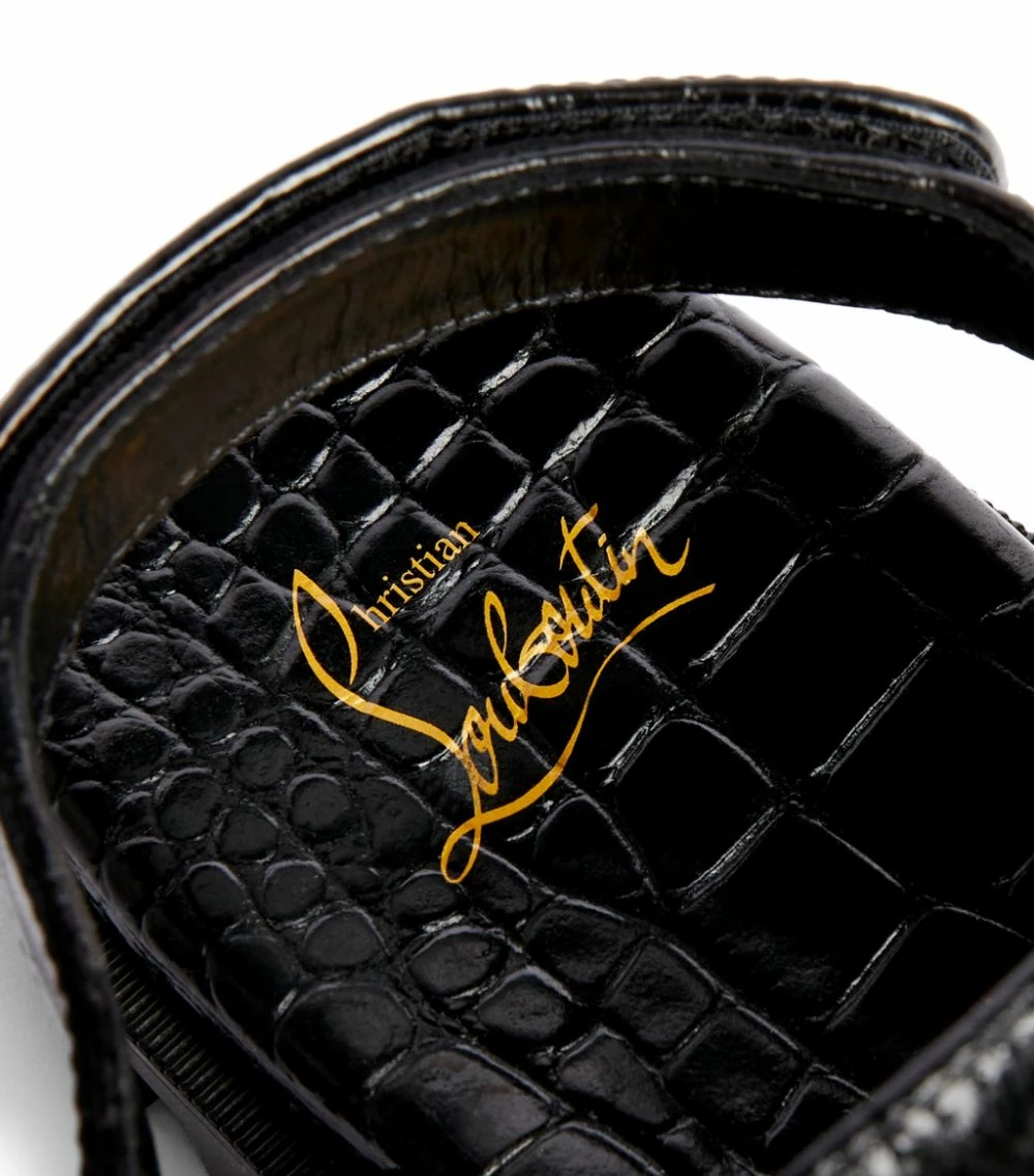 Christian Louboutin Lock Wool Sandals BK01 Flat Sandals 7 Christian Louboutin Lock Wool Sandals BK01 Flat Sandals - Image 7