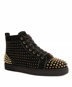 Christian Louboutin Lou Spikes 2 Plume Suede High-Top Sneakers H509 -Christian Louboutin Online Shop christian louboutin lou spikes 2 plume suede high top sneakers 16867294 33415157 1000