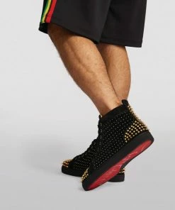 Christian Louboutin Lou Spikes 2 Plume Suede High-Top Sneakers H509 -Christian Louboutin Online Shop christian louboutin lou spikes 2 plume suede high top sneakers 16867294 33415165 1000