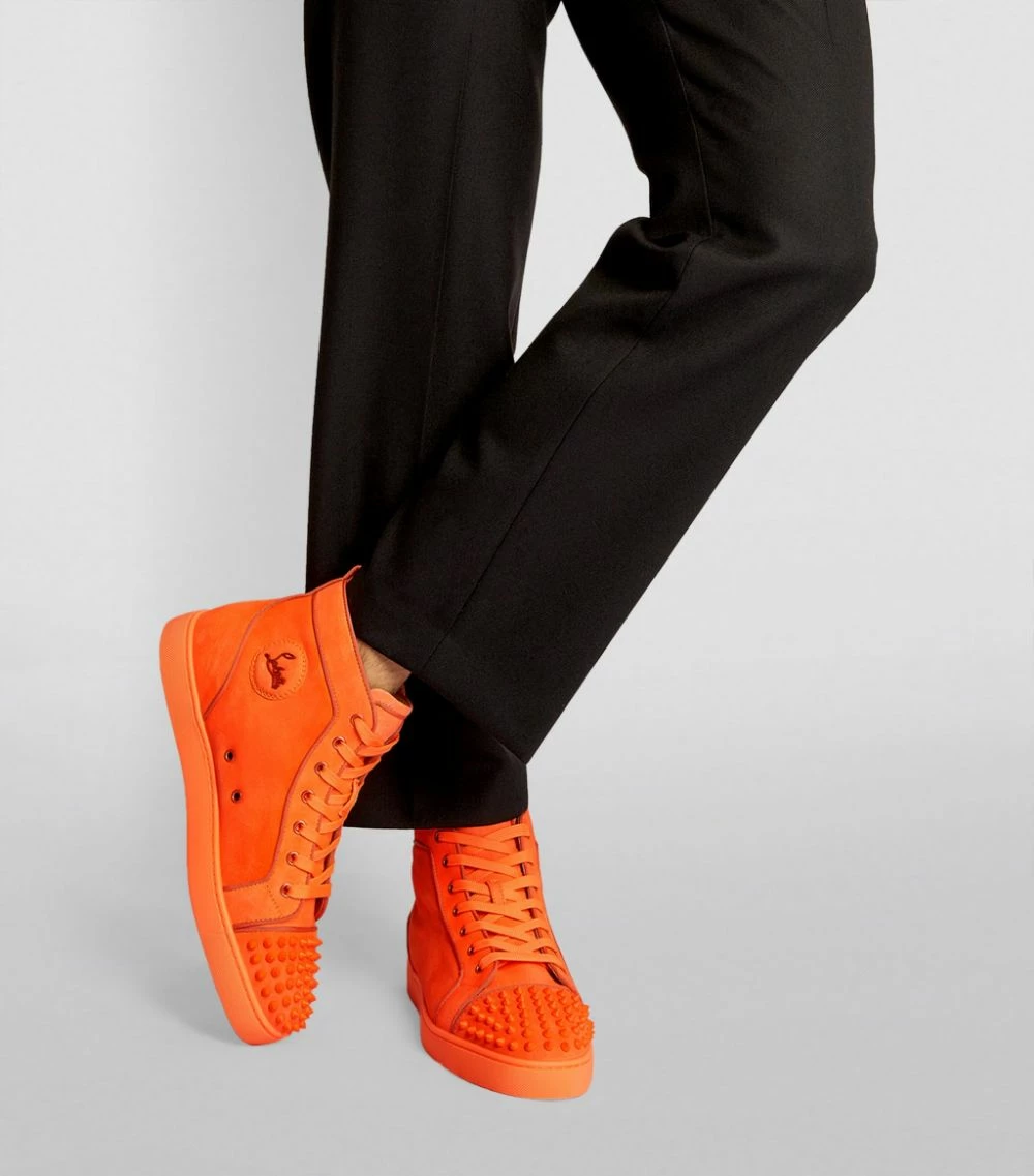 Christian Louboutin Lou Spikes Orlato Suede High-Top Sneakers O214 2 Christian Louboutin Lou Spikes Orlato Suede High-Top Sneakers O214 - Image 2