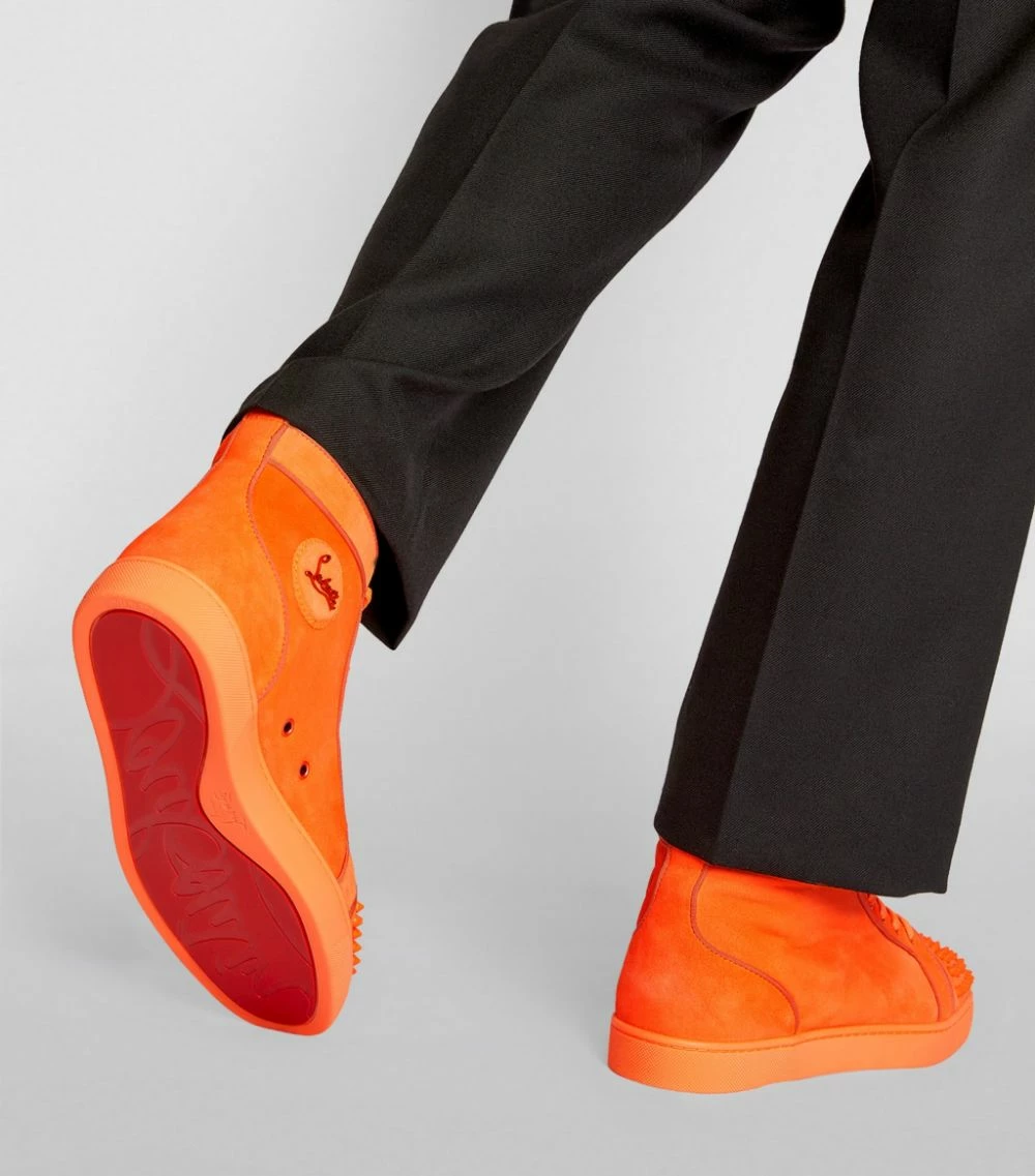 Christian Louboutin Lou Spikes Orlato Suede High-Top Sneakers O214 6 Christian Louboutin Lou Spikes Orlato Suede High-Top Sneakers O214 - Image 6