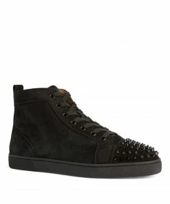 Christian Louboutin Lou Spikes Suede High-Top Sneakers B049 Slip-On Sneakers