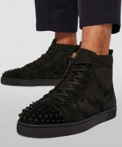 Christian Louboutin Lou Spikes Suede High-Top Sneakers B049 Slip-On Sneakers -Christian Louboutin Online Shop christian louboutin lou spikes suede high top sneakers 16600476 32307410 1000