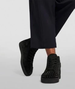 Christian Louboutin Lou Spikes Suede High-Top Sneakers B049 Slip-On Sneakers -Christian Louboutin Online Shop christian louboutin lou spikes suede high top sneakers 16600476 32307424 1000