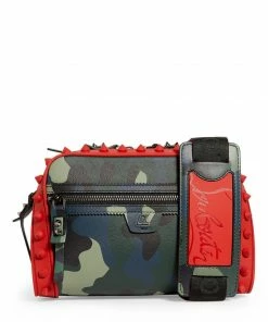 Christian Louboutin Loubitown Leather Camouflage Cross-Body Bag T016 Messenger Bags