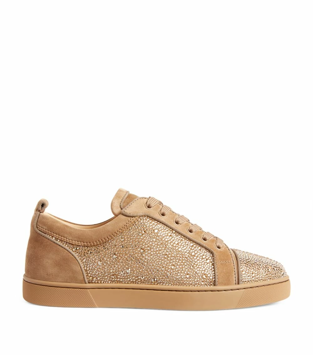 Christian Louboutin Louis Junior Embellished Suede Strass Sneakers C636 Slip-On Sneakers 4 Christian Louboutin Louis Junior Embellished Suede Strass Sneakers C636 Slip-On Sneakers - Image 4