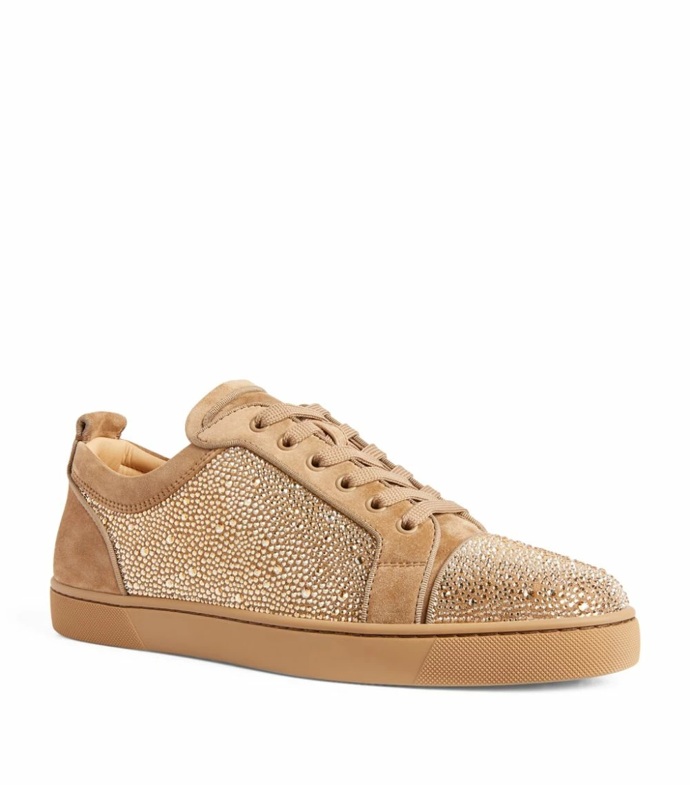 Christian Louboutin Louis Junior Embellished Suede Strass Sneakers C636 Slip-On Sneakers 1 Christian Louboutin Louis Junior Embellished Suede Strass Sneakers C636 Slip-On Sneakers