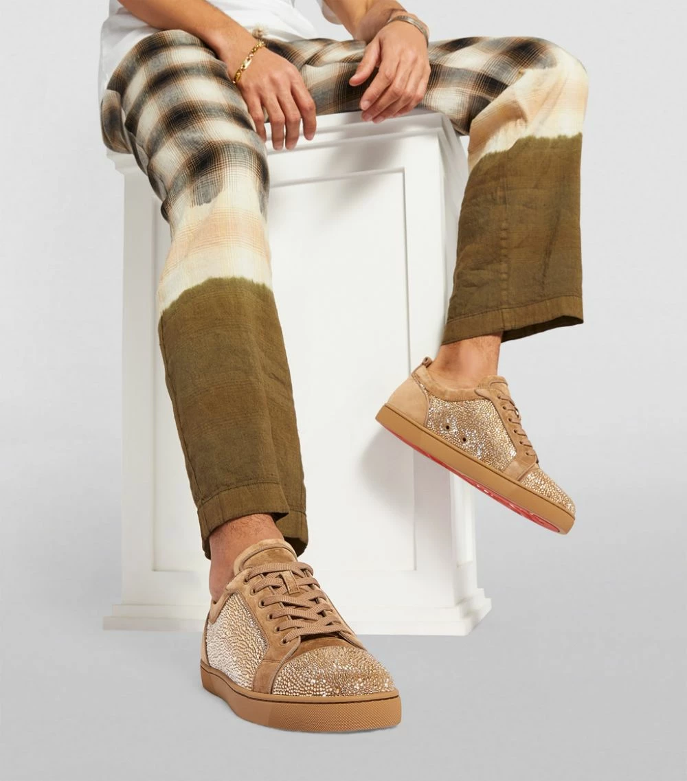 Christian Louboutin Louis Junior Embellished Suede Strass Sneakers C636 Slip-On Sneakers 6 Christian Louboutin Louis Junior Embellished Suede Strass Sneakers C636 Slip-On Sneakers - Image 6