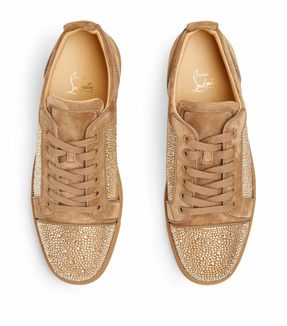 Christian Louboutin Louis Junior Embellished Suede Strass Sneakers C636 Slip-On Sneakers 2 Christian Louboutin Louis Junior Embellished Suede Strass Sneakers C636 Slip-On Sneakers - Image 2