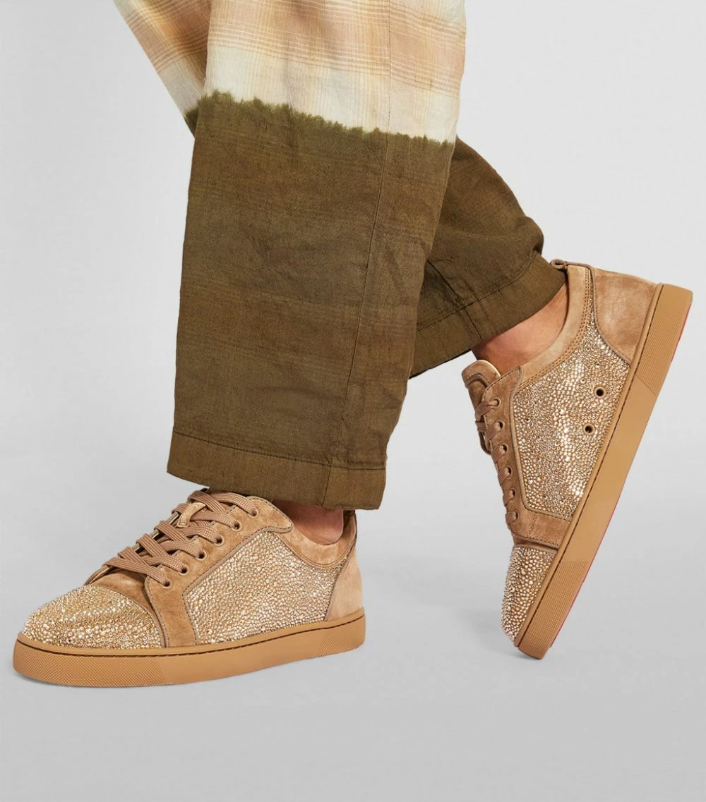 Christian Louboutin Louis Junior Embellished Suede Strass Sneakers C636 Slip-On Sneakers 5 Christian Louboutin Louis Junior Embellished Suede Strass Sneakers C636 Slip-On Sneakers - Image 5