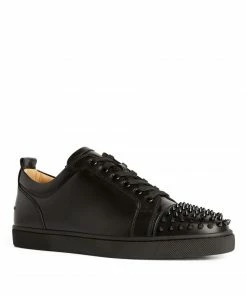 Christian Louboutin Louis Junior Spikes Leather Sneakers CM53 Slip-On Sneakers