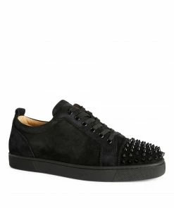 Christian Louboutin Louis Junior Spikes Suede Sneakers CM53 Slip-On Sneakers