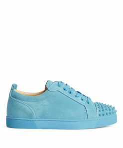 Christian Louboutin Louis Junior Spikes Suede Sneakers U830 Low-Top Sneakers