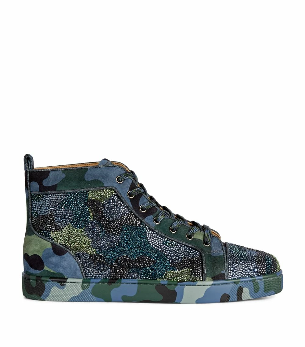 Christian Louboutin Louis Orlato Embellished Camouflage Sneakers J957 High-Top Sneakers 1 Christian Louboutin Louis Orlato Embellished Camouflage Sneakers J957 High-Top Sneakers