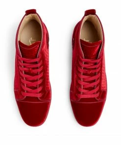 Christian Louboutin Louis Orlato Velvet High-Top Sneakers R251 -Christian Louboutin Online Shop christian louboutin louis orlato velvet high top sneakers 17765916 37498364 1000