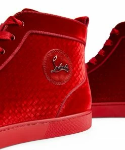 Christian Louboutin Louis Orlato Velvet High-Top Sneakers R251 -Christian Louboutin Online Shop christian louboutin louis orlato velvet high top sneakers 17765916 37498369 1000