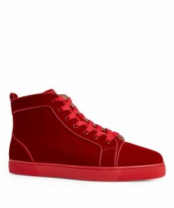 Christian Louboutin Louis Orlato Velvet High-Top Sneakers R251 -Christian Louboutin Online Shop christian louboutin louis orlato velvet high top sneakers 17765916 37499144 1000