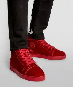 Christian Louboutin Louis Orlato Velvet High-Top Sneakers R251 -Christian Louboutin Online Shop christian louboutin louis orlato velvet high top sneakers 17765916 37499148 1000