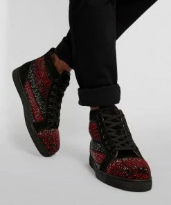 Christian Louboutin Louis T.S.Q Suede Sneakers M039 High-Top Sneakers -Christian Louboutin Online Shop christian louboutin louis t s q suede sneakers 16558851 32107098 1000