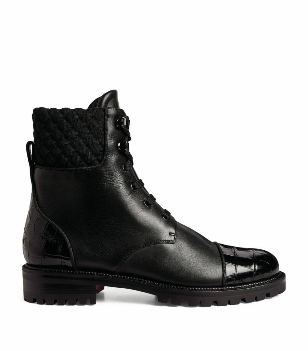 Christian Louboutin Mayr Leather Ankle Boots BK01 1 Christian Louboutin Mayr Leather Ankle Boots BK01