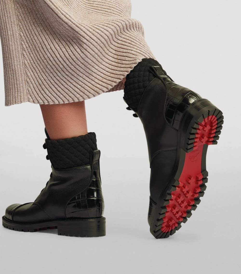 Christian Louboutin Mayr Leather Ankle Boots BK01 2 Christian Louboutin Mayr Leather Ankle Boots BK01 - Image 2