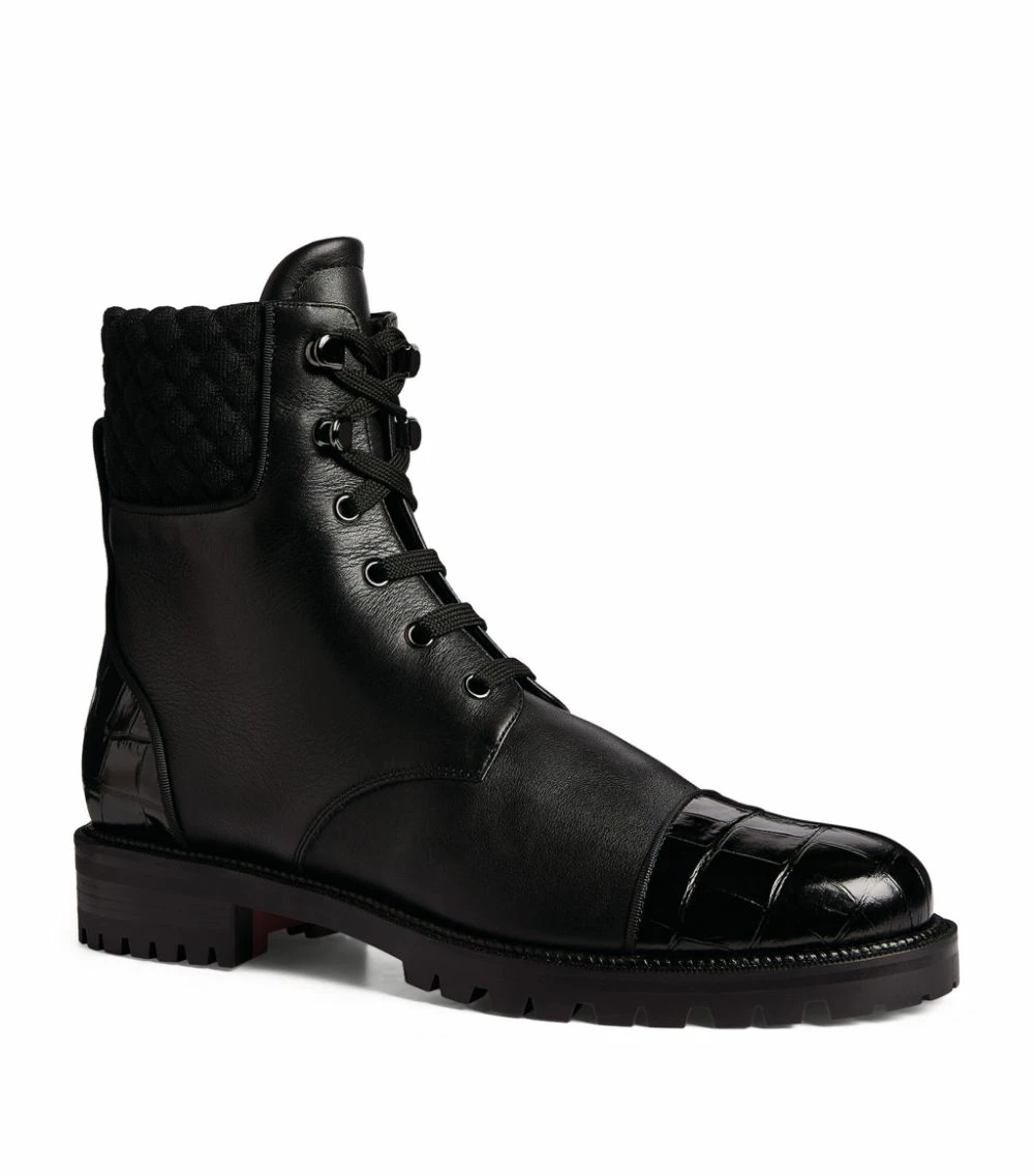 Christian Louboutin Mayr Leather Ankle Boots BK01 4 Christian Louboutin Mayr Leather Ankle Boots BK01 - Image 4