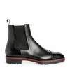 Christian Louboutin Melon Leather Ankle Boots BK01 Chelsea Boots