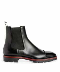 Christian Louboutin Melon Leather Ankle Boots BK01 Chelsea Boots