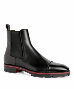 Christian Louboutin Melon Leather Ankle Boots BK01 Chelsea Boots -Christian Louboutin Online Shop christian louboutin melon leather ankle boots 17693717 37017139 1000