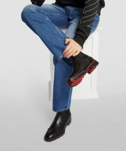 Christian Louboutin Melon Leather Ankle Boots BK01 Chelsea Boots -Christian Louboutin Online Shop christian louboutin melon leather ankle boots 17693717 37017142 1000