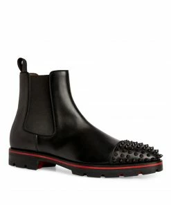 Christian Louboutin Melon Spikes Leather Ankle Boots B026 Chelsea Boots