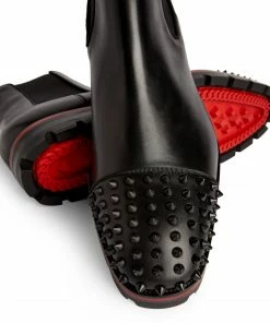 Christian Louboutin Melon Spikes Leather Ankle Boots B026 Chelsea Boots -Christian Louboutin Online Shop christian louboutin melon spikes leather ankle boots 16567611 32137761 1000