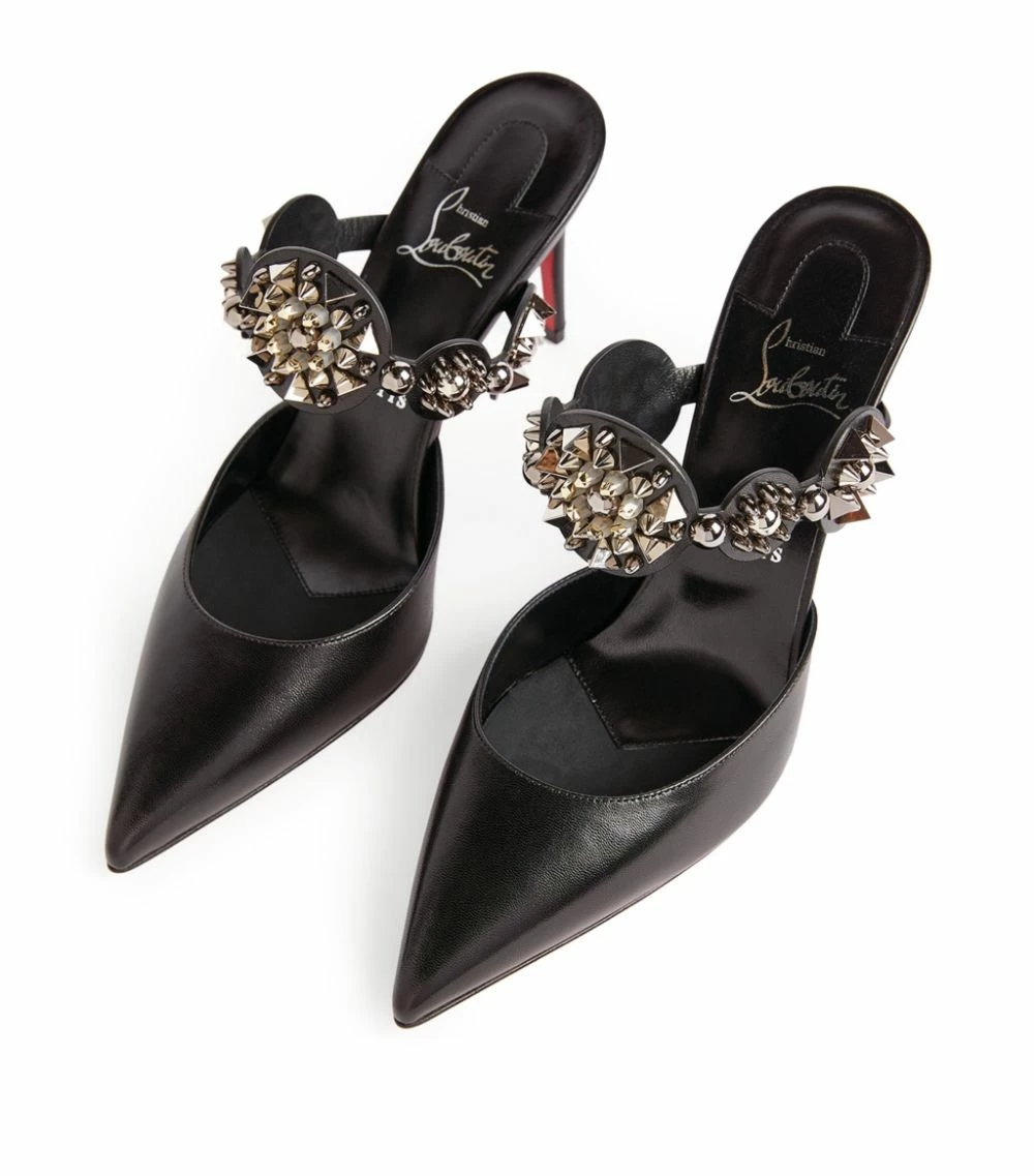 Christian Louboutin Miss Goldora Leather Mules 85 B580 Heeled Mules 7 Christian Louboutin Miss Goldora Leather Mules 85 B580 Heeled Mules - Image 7