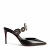 Christian Louboutin Miss Goldora Leather Mules 85 B580 Heeled Mules
